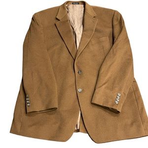 Chaps 1978 Tan Carmel Wool Blend Blazer Sports Jacket 46R